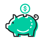 piggy bank savings icon